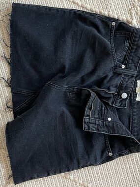 Madewell Black Denim Mini Skirt